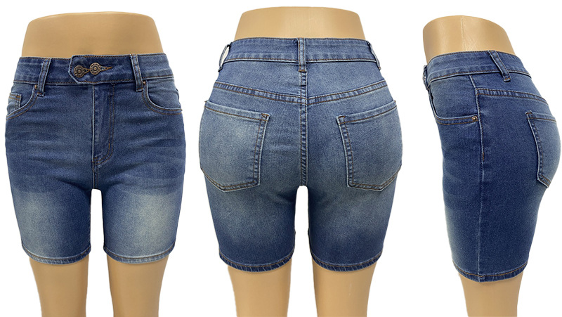 Women’s Summer New Arrival Stretch Straight-Leg Denim Shorts – Slimming, Flattering, Versatile