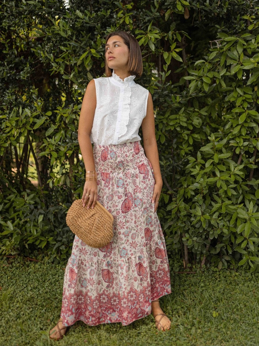 Women’s Summer New Arrival Bohemian Print Resort Flared Skirt