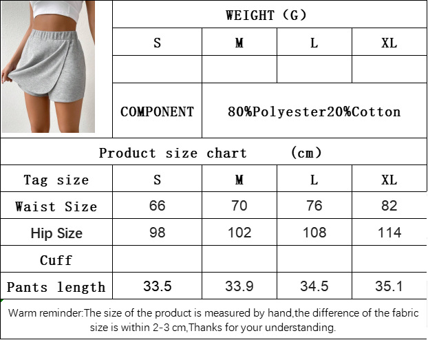 Women’s Spring/Summer 2026 New Arrival Elastic Waist Sweatpants – Casual Versatile Shorts Sporty Fashion Skort