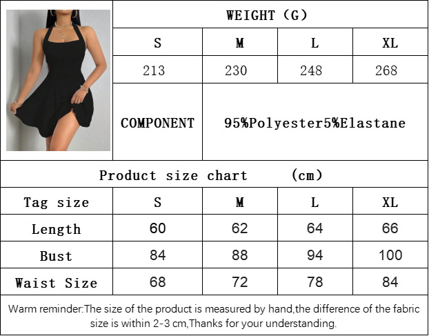 Women’s Ins Bestseller 2026 Sexy Halter Backless Waist-Cinching A-Line Flared Mini Dress
