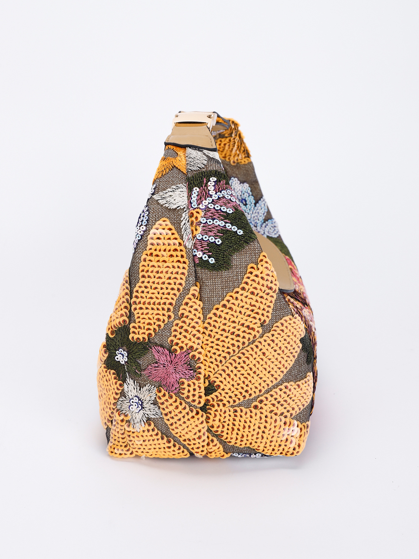 Women’s Bohemian Sequin Bag – Floral Embroidered Handbag Vintage Women’s Handheld Bag Versatile Purse