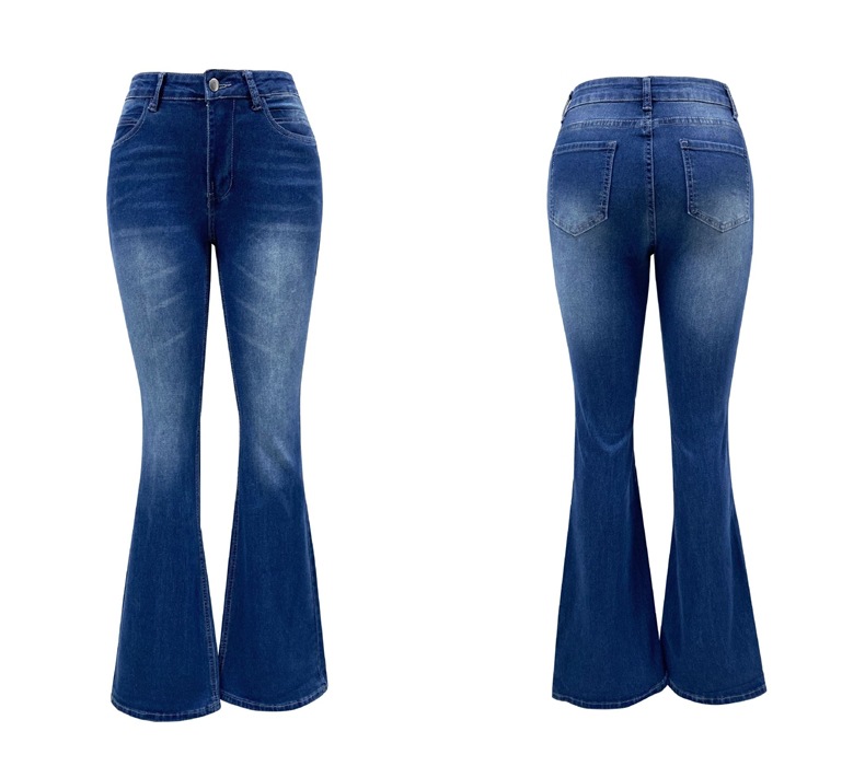 Women’s Stretch Flared Jeans – Summer New Arrival, Vintage Washed Long Denim Pants