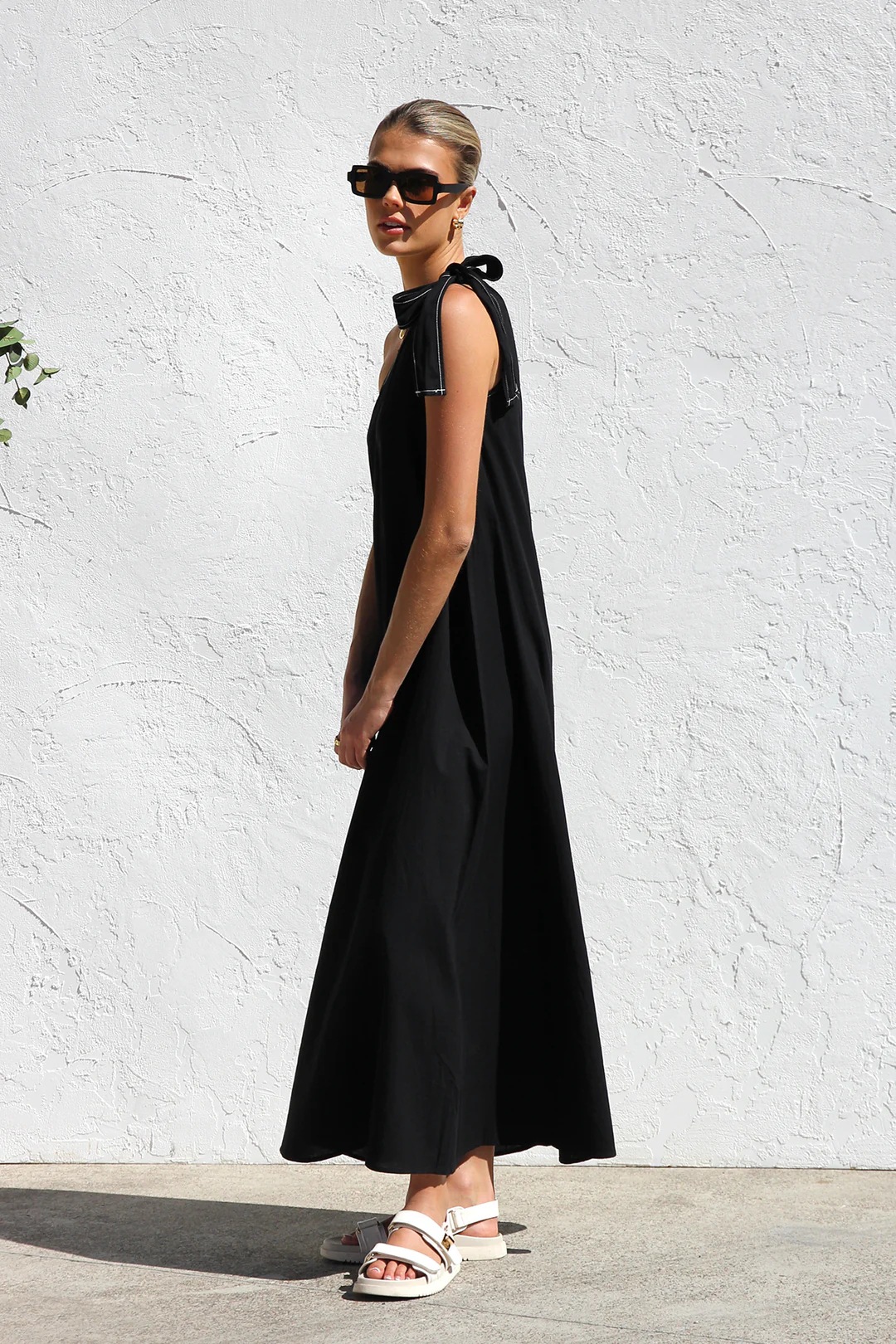 Women’s Summer New Arrival Asymmetric Dress – Ins Influencer Style Tie Elegant Asymmetric Maxi Dress