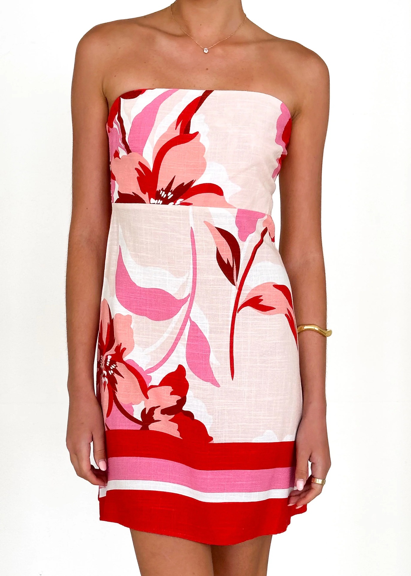 Women’s New Arrival Printed Sexy Strapless Mini Dress