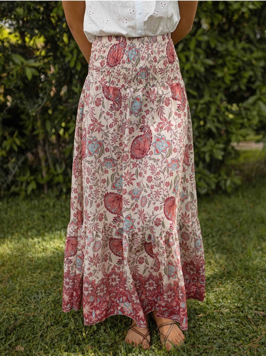 Women’s Summer New Arrival Bohemian Print Resort Flared Skirt