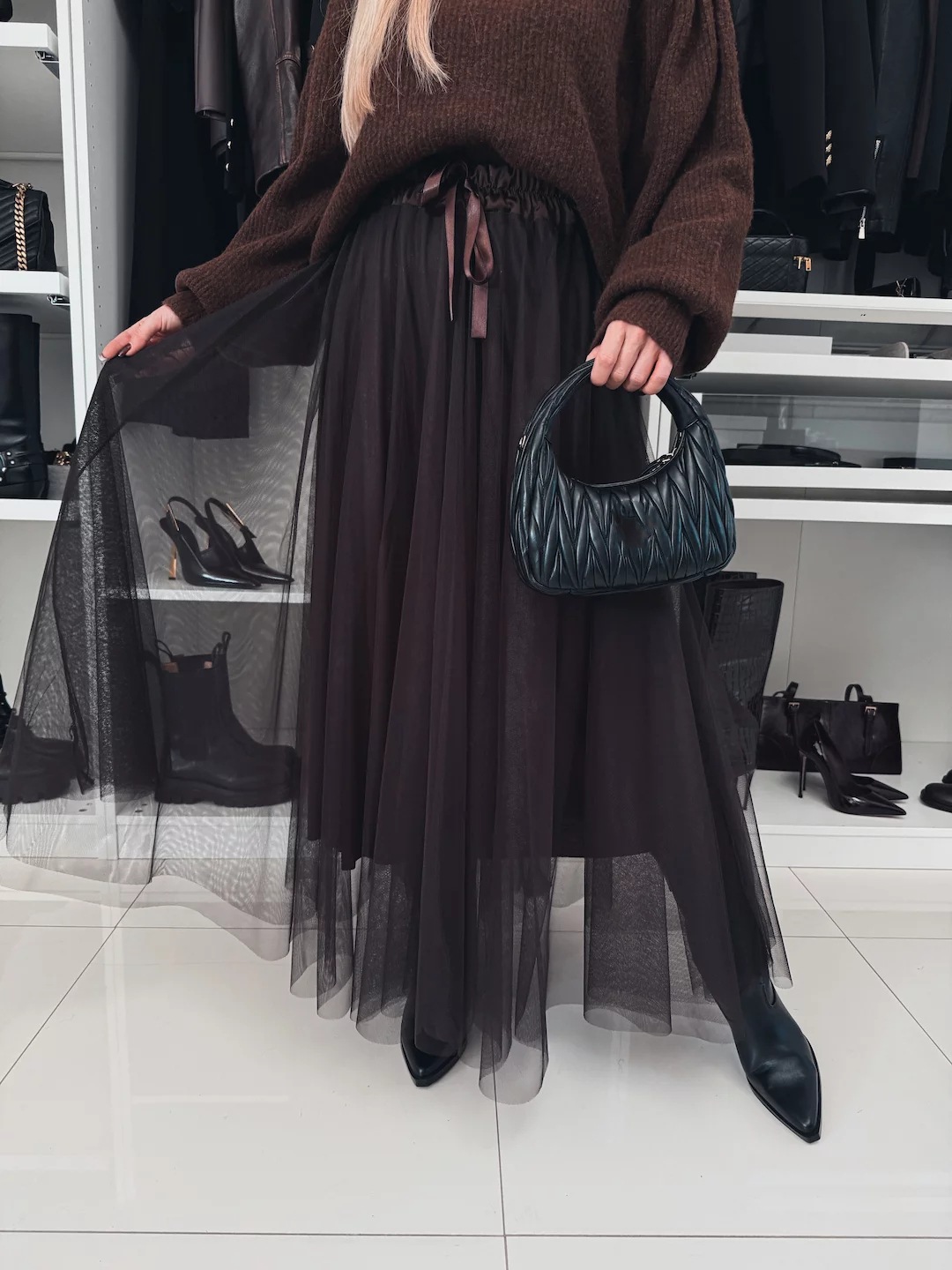 Women’s Spring New Arrival Mesh Flared Skirt