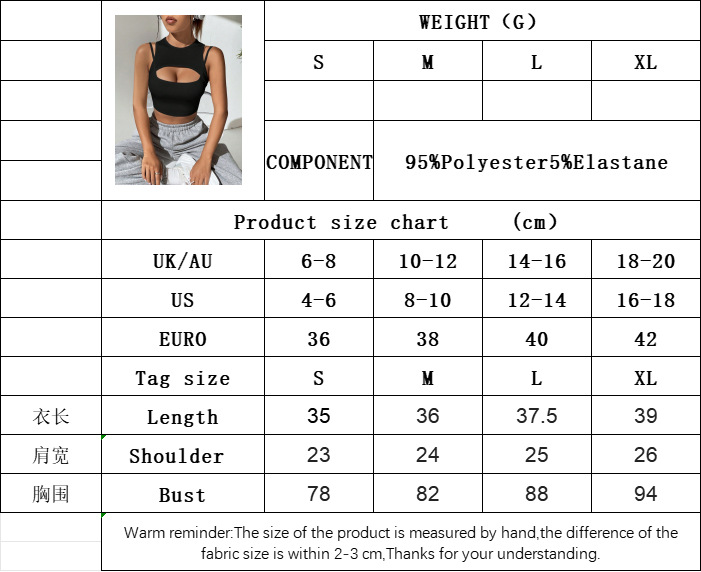 Women’s Basic Streetwear Style T-Shirt – Spring/Summer 2026 New Arrival Slim-Fit Sleeveless Tank Top