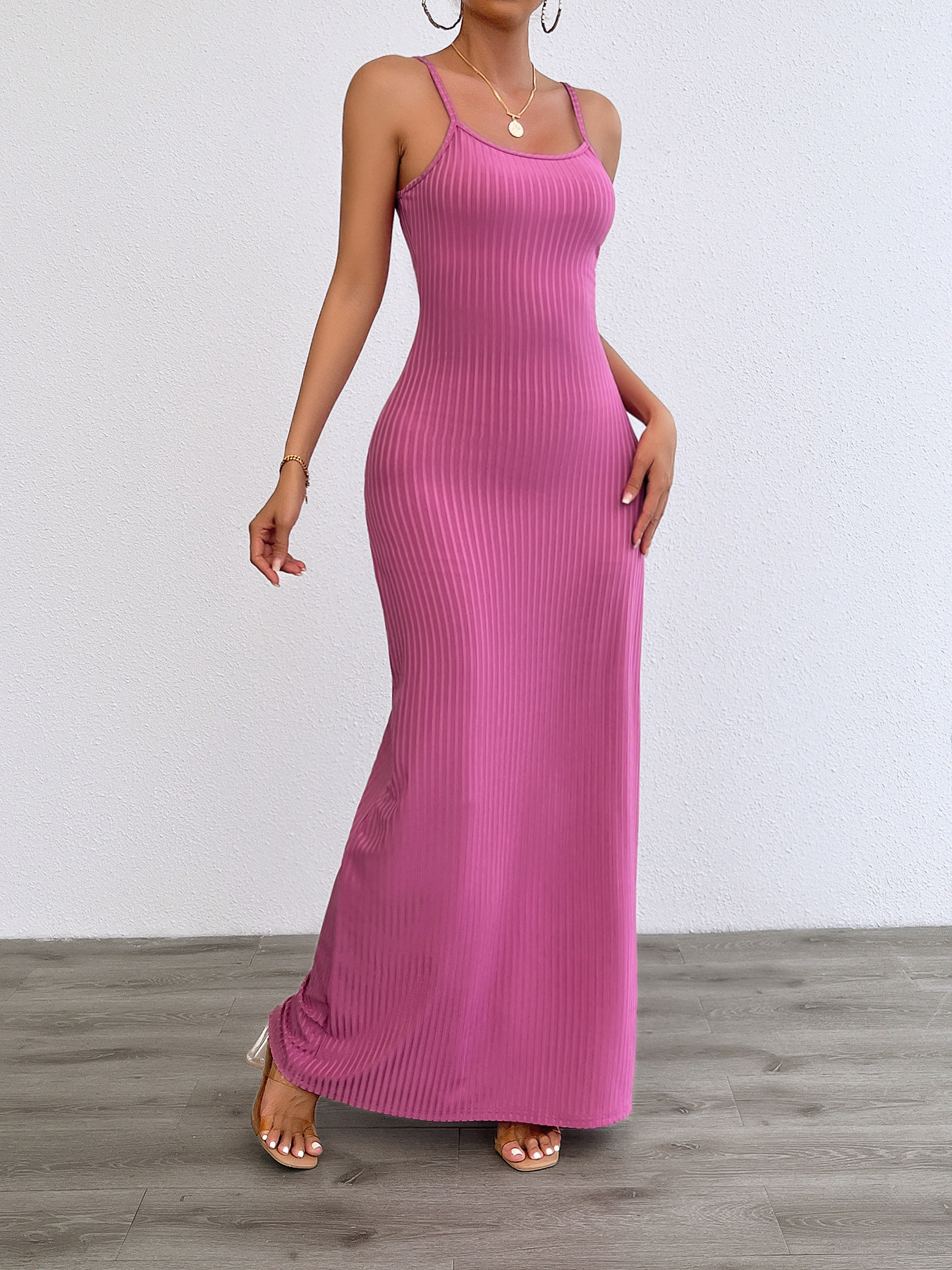 Women’s New Celebrity Style Chic Sexy Strapless Patchwork Floor-Length Dress