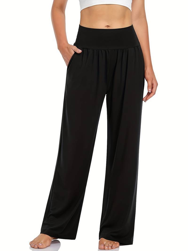 Women’s 2026 Bestseller Minimalist Wide-Leg Casual Pants – Spring/Summer Elastic Waist Designer Waist-Cinching Long Pants