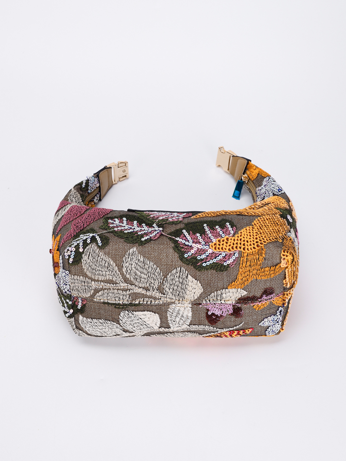 Women’s Bohemian Sequin Bag – Floral Embroidered Handbag Vintage Women’s Handheld Bag Versatile Purse