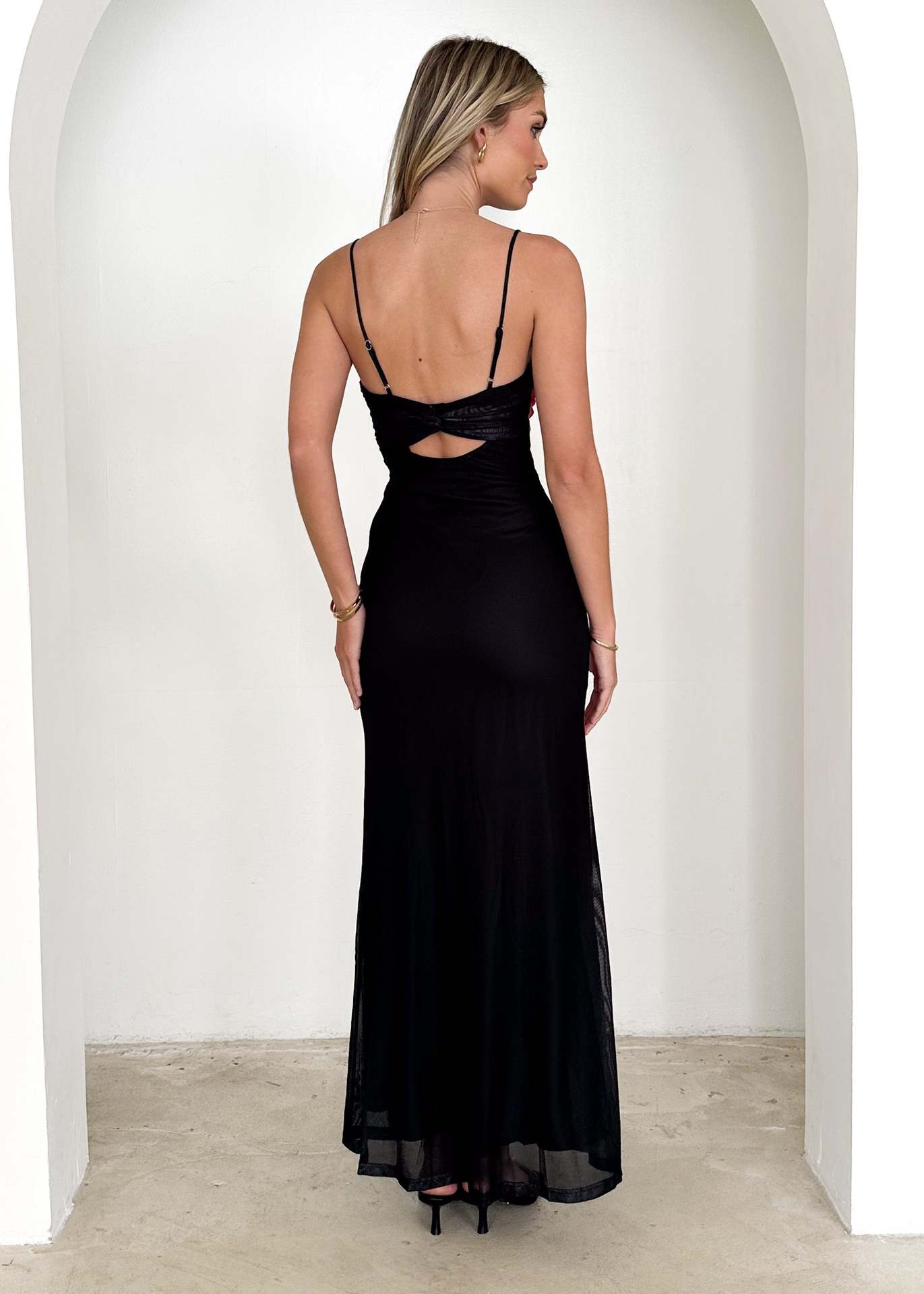 Women’s Spring/Summer New Arrival Slim-Fit Camisole Color-Block Floral Print Maxi Dress