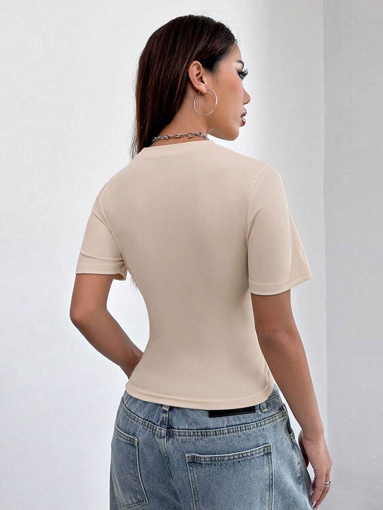 Women’s 2026 Bestseller Elegant T-Shirt – Spring/Summer New Arrival Sweet & Spicy Style Fitted Top