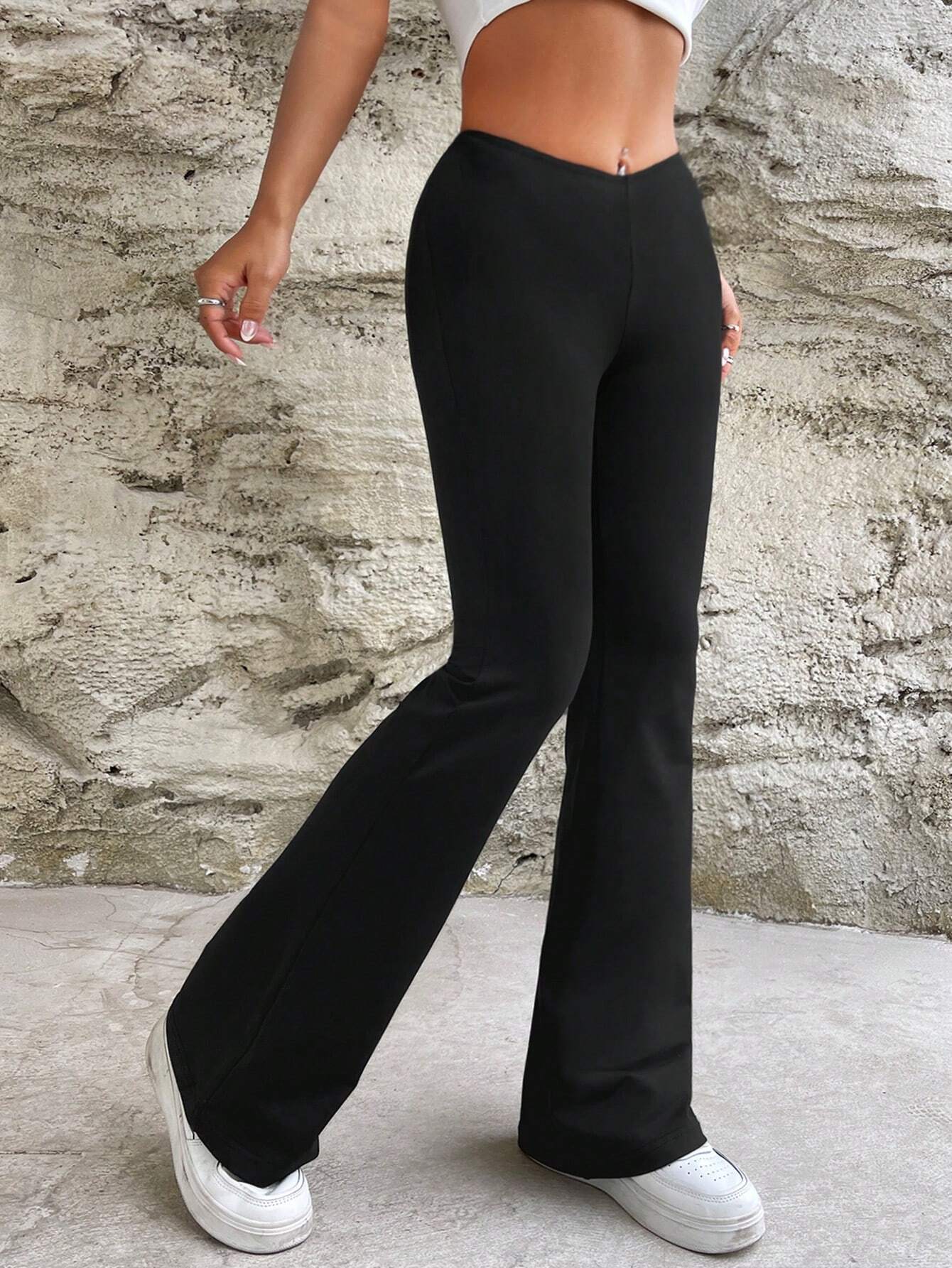 Women’s 2026 Casual Sport Pants – Summer New Arrival V-Waist Slimming Micro-Flare Long Pants