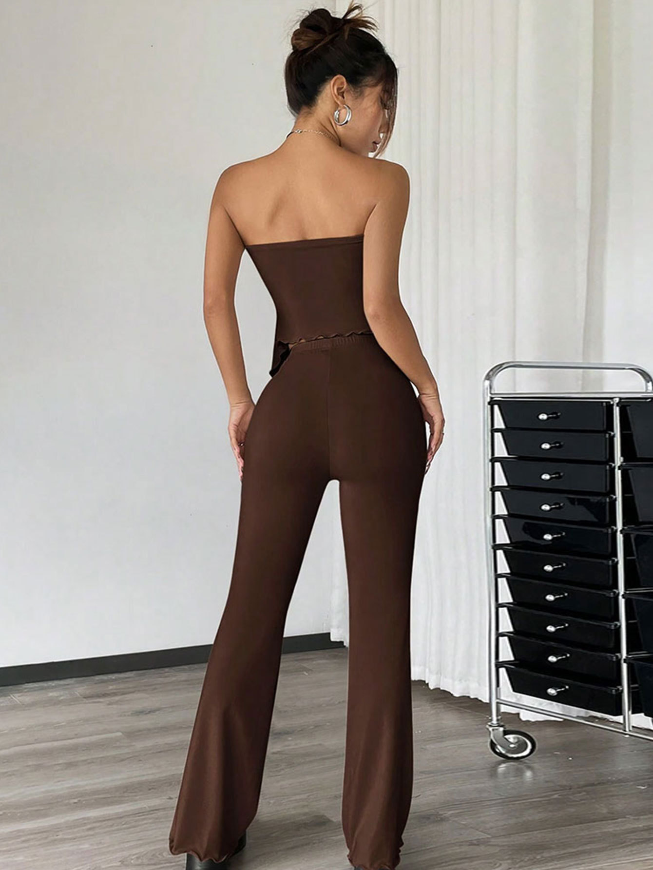 Women’s 2026 Sexy Streetwear Fashion Set – Spring/Summer New Arrival Strapless Top Long