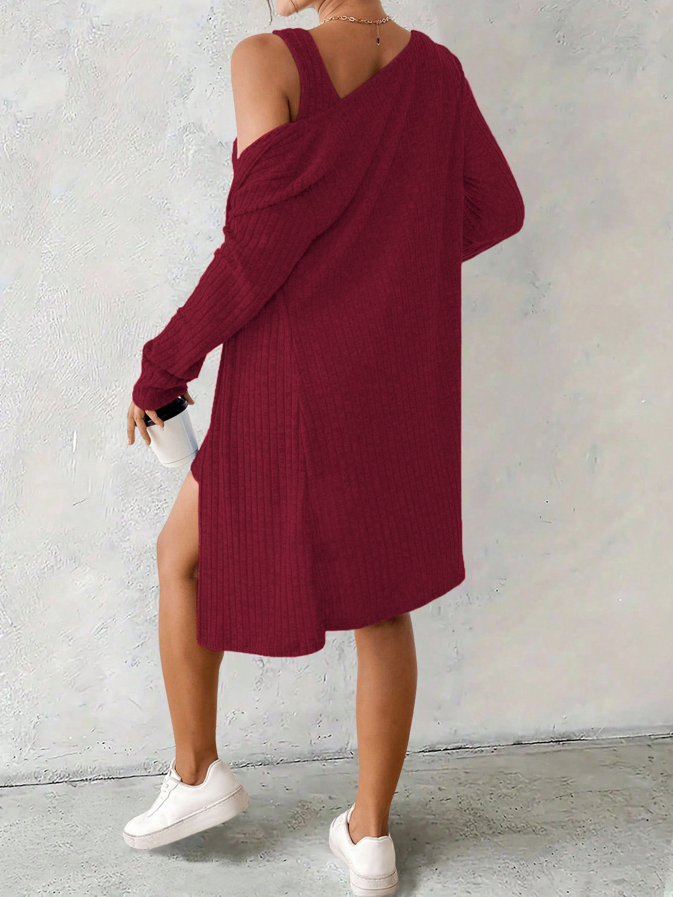 Women’s Button Cardigan Set – Bestseller Fall Casual Off-Shoulder Style