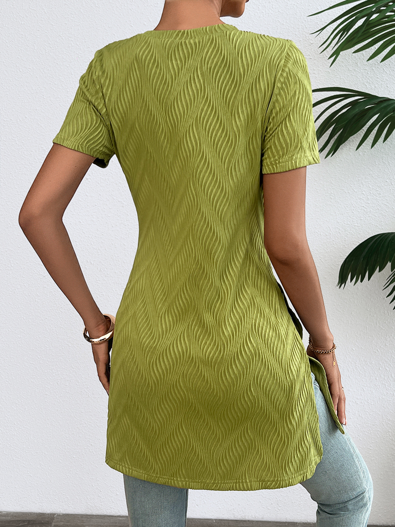 Women’s Spring Sexy A-Line Mini Dress with Short Sleeves and Zipper