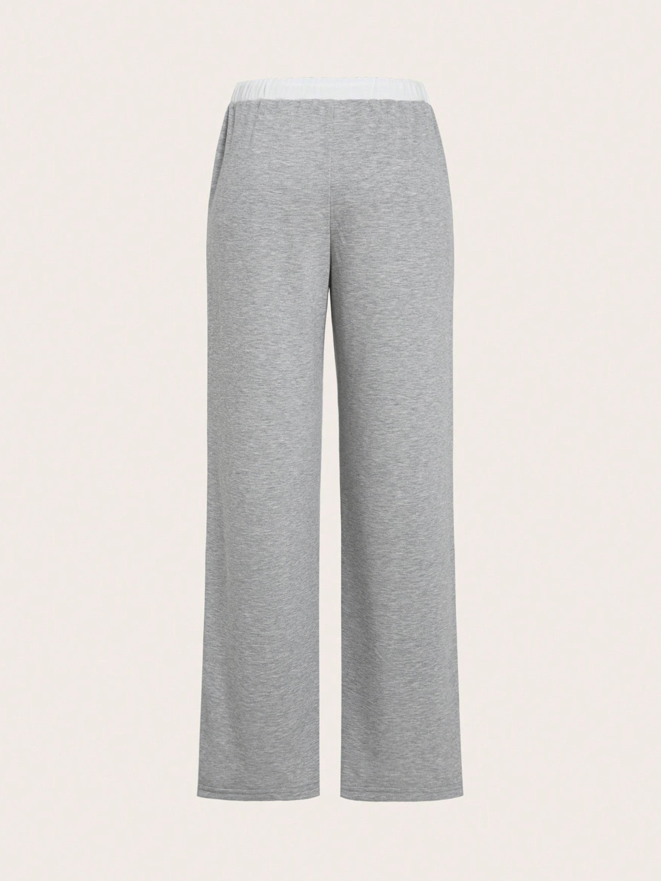 Women’s 2026 New Arrival Casual Straight Fit Drawstring Waist Color-Block Hip-Hiding Slimming Loose Long Pants