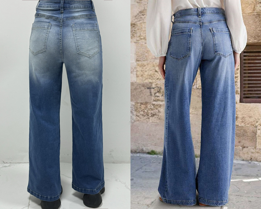 Women’s High-Waist Retro Wide-Leg Straight-Leg Long Jeans – Spring New Arrival Casual Pants