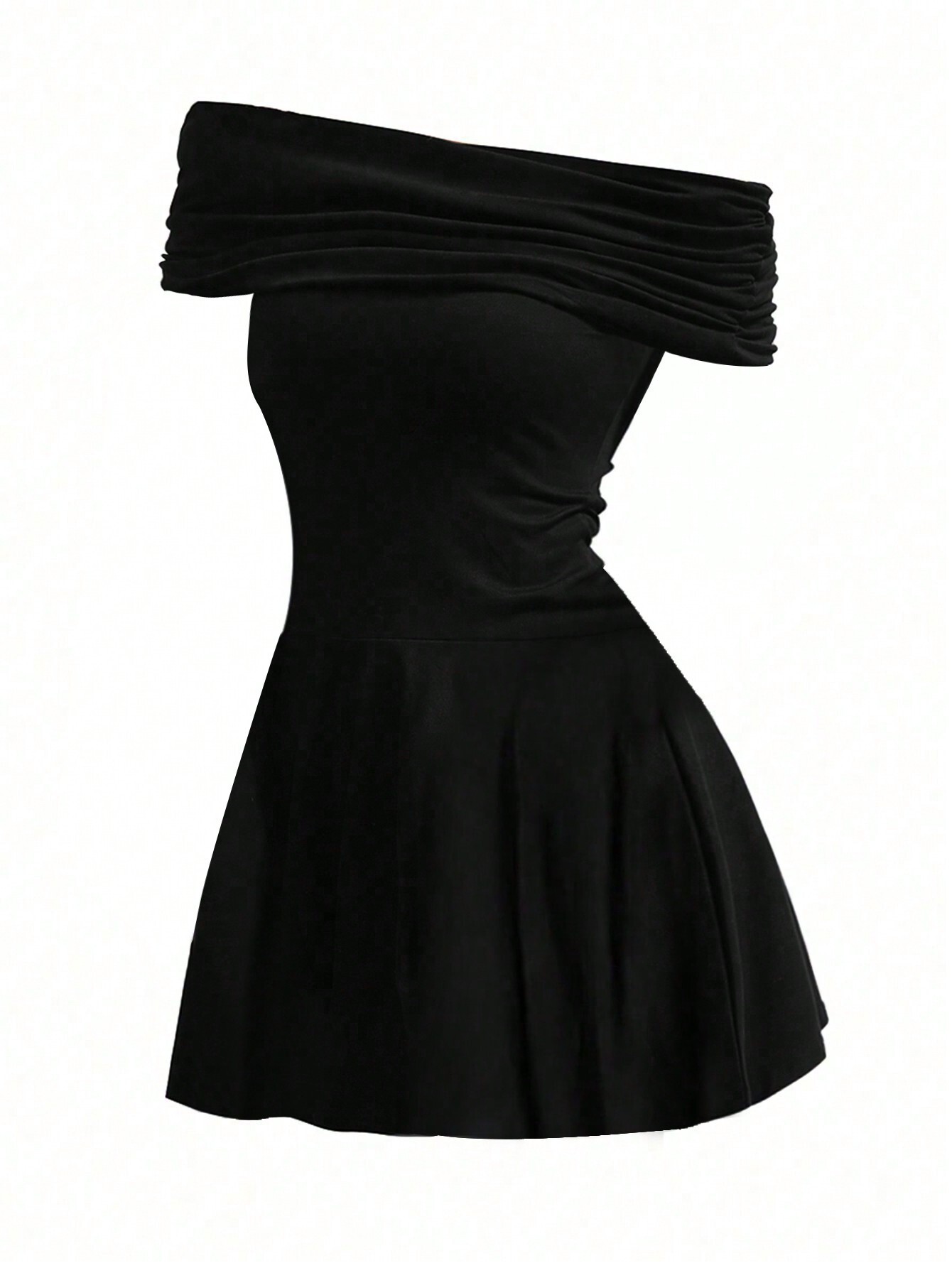 Women’s 2026 Pure & Flirty Collarbone-Baring Dress – Summer New Arrival Off-Shoulder High-Waist Short Dress