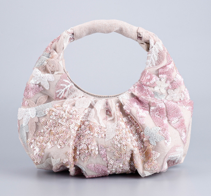 Summer Unique Sequin Bag – Fashion Women’s High-End Embroidered Handbag Small Tote Bag for Going Out – Cross-Border