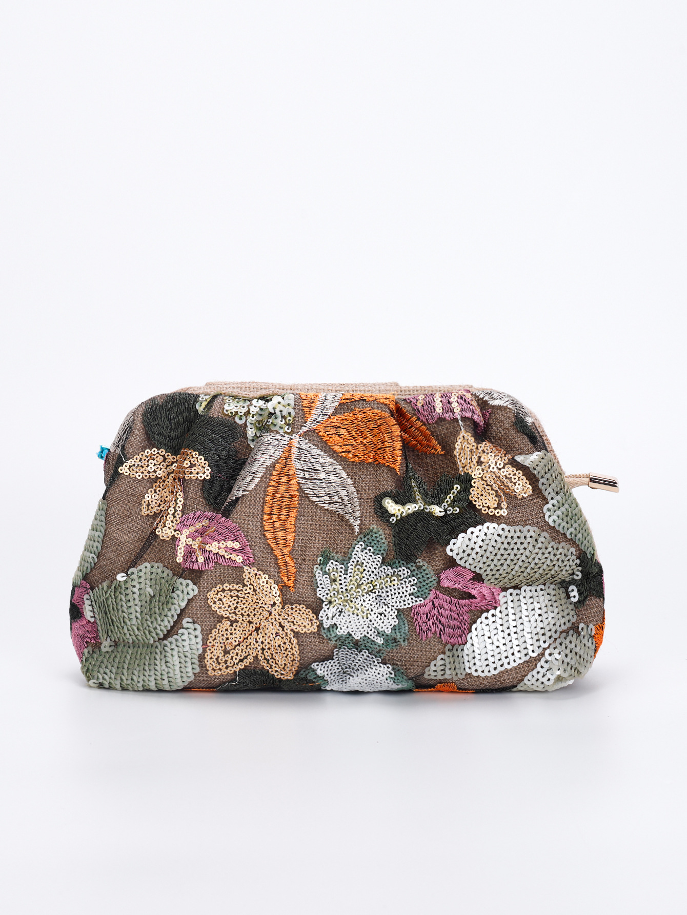 Women’s New Arrival Heavy Ink Painting Style Mesh Embroidery Sequin Bag – Light Luxury Clutch Evening Bag Cloud Bag