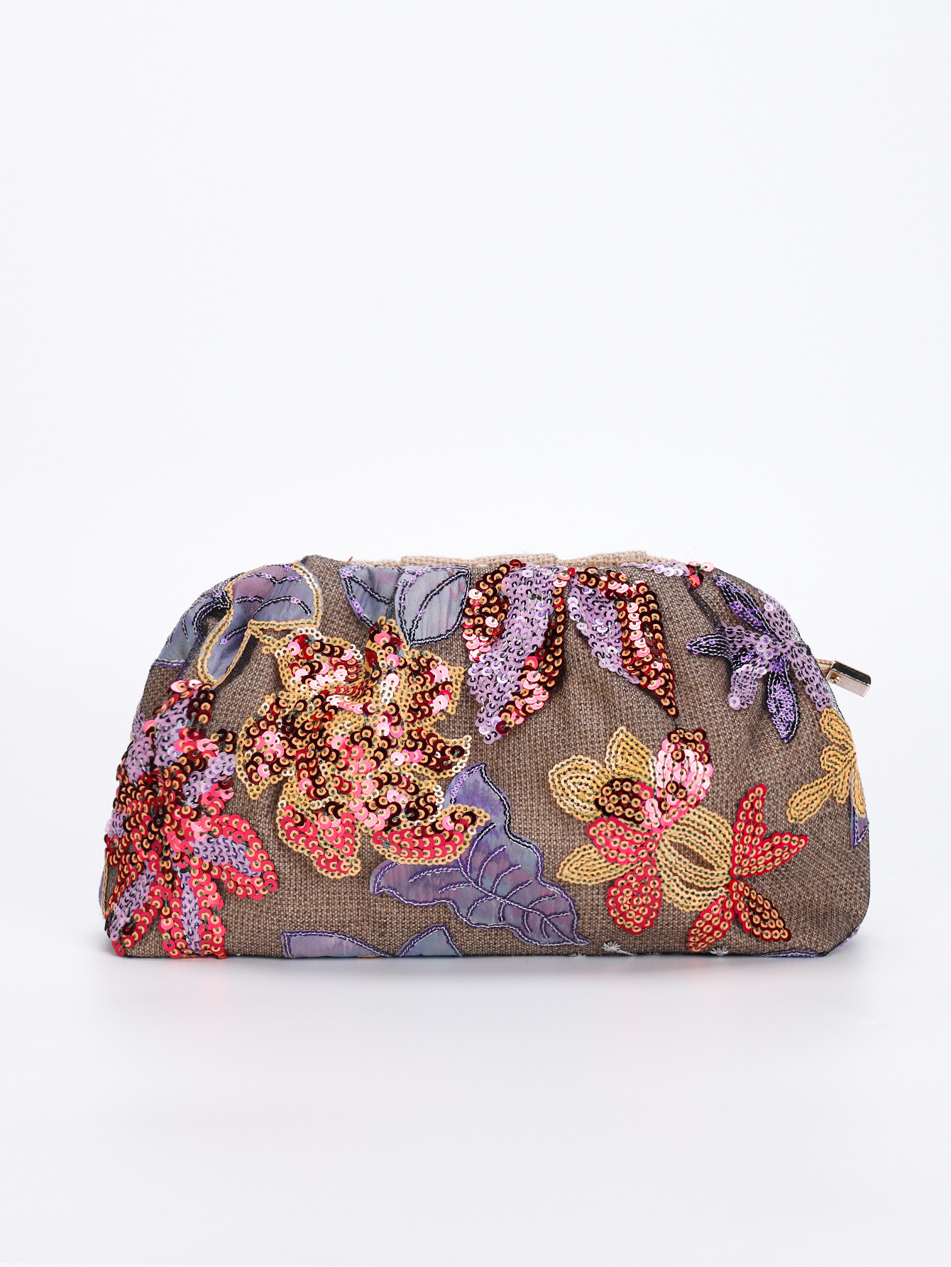 Women’s New Arrival Heavy Ink Painting Style Mesh Embroidery Sequin Bag – Light Luxury Clutch Evening Bag Cloud Bag
