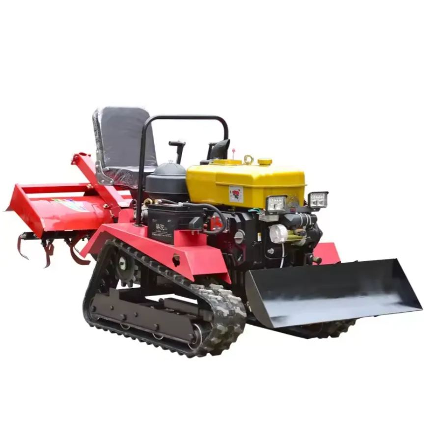 New multi-functional agricultural machinery - tracked micro tiller