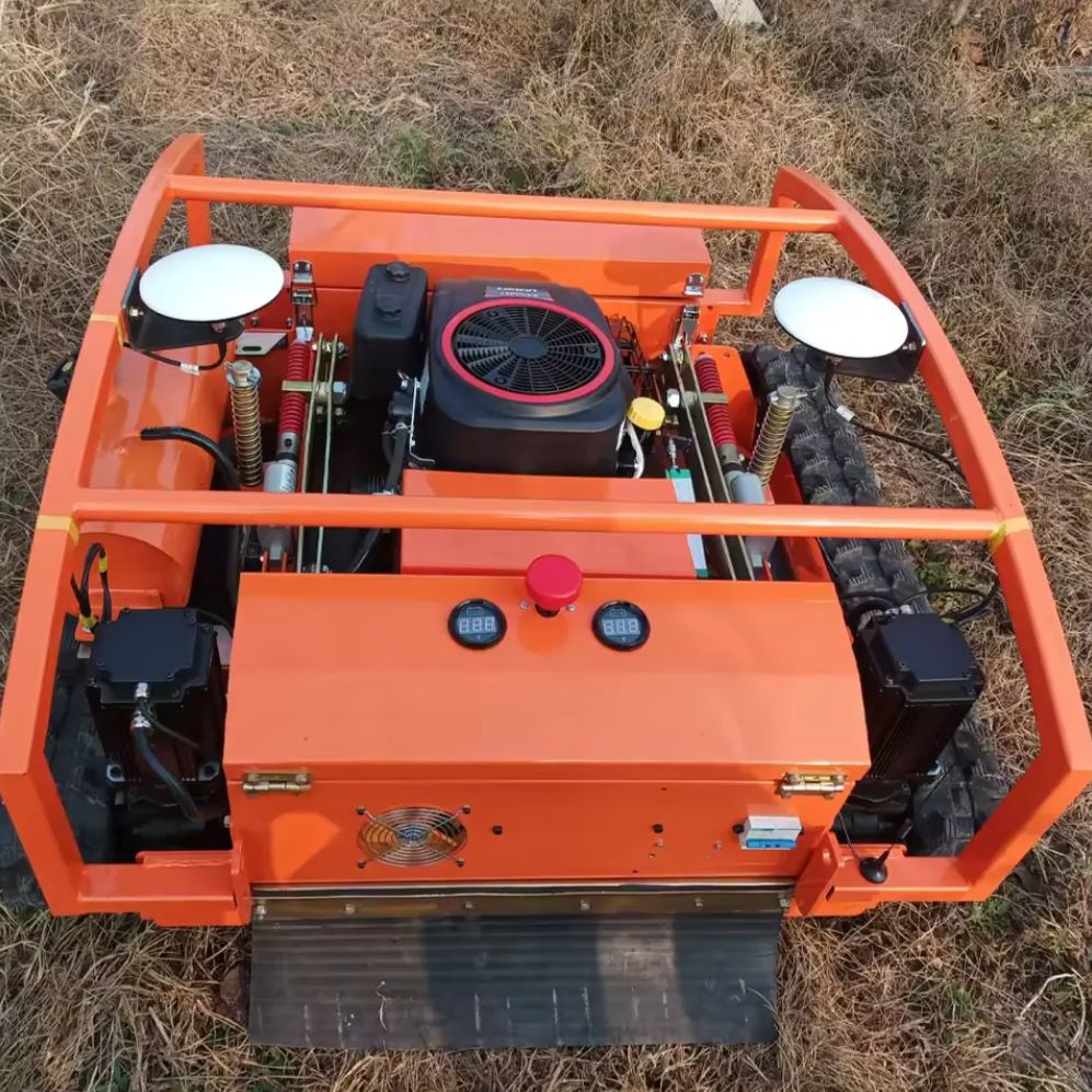 GPS-guided diesel-powered robotic lawn mower