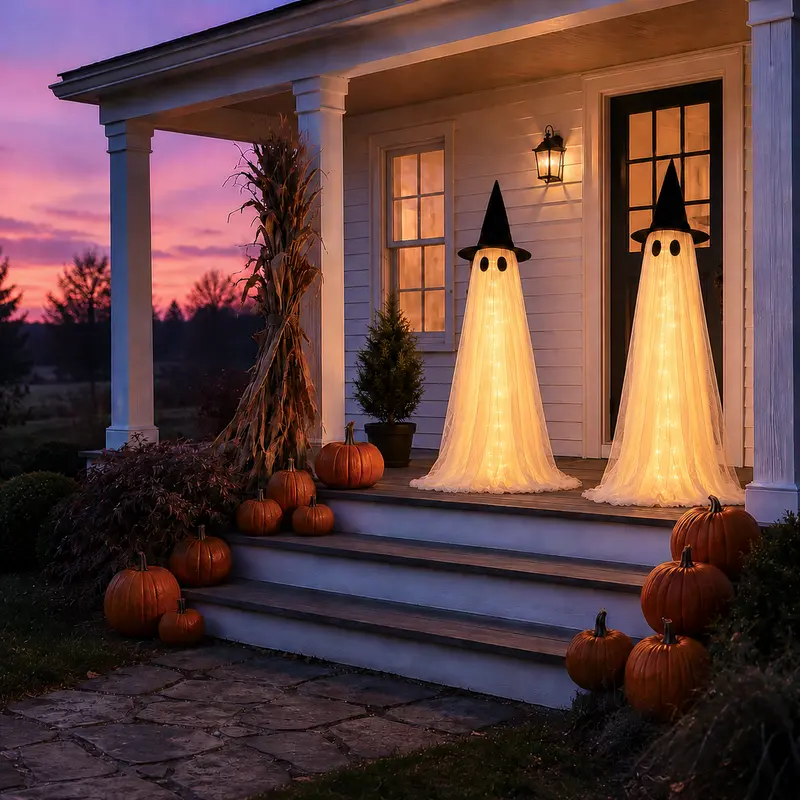 Halloween Ghost Decorations, 2-Pack Outdoor/Indoor