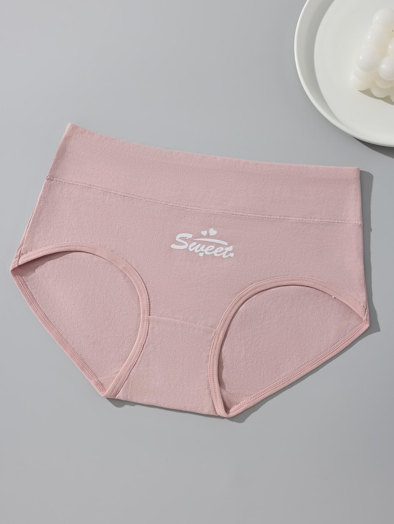HOTCOM Women's Cotton Panties - 6 Pack Cute Love Print Briefs with Stretchy Waistband & Double Layer Crotch Soft Breathable Underwear for Everyday Wear & Postpartum Comfort FallFreshness - Fit SpringStatements