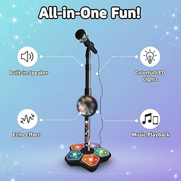 🎤 Microphone, 🎶 Singing Machine, and 🎸 Guitar Set to Ignite Your Child's Musical Dreams! ✨