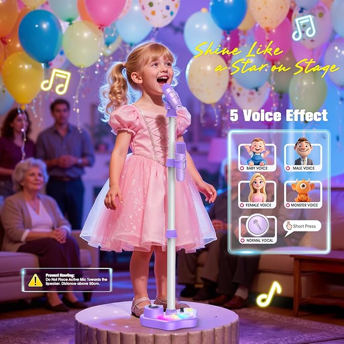 🎤 Microphone, 🎶 Singing Machine, and 🎸 Guitar Set to Ignite Your Child's Musical Dreams! ✨