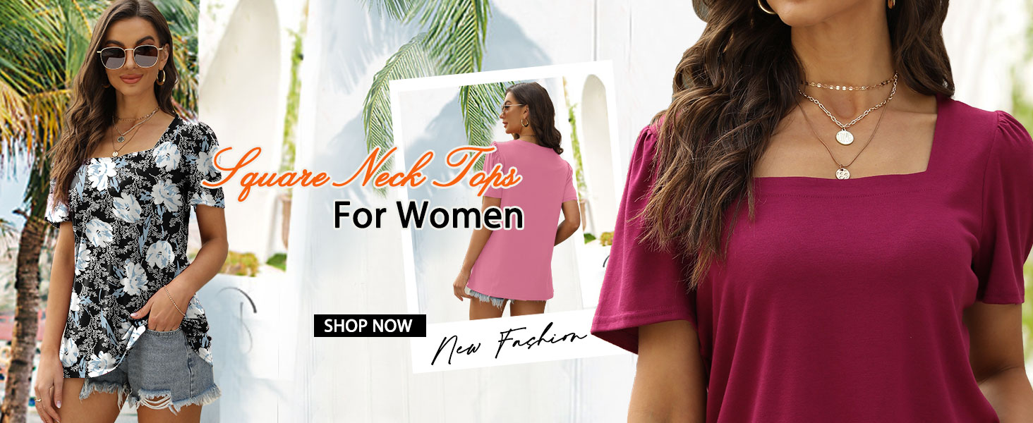 square neck tops for women