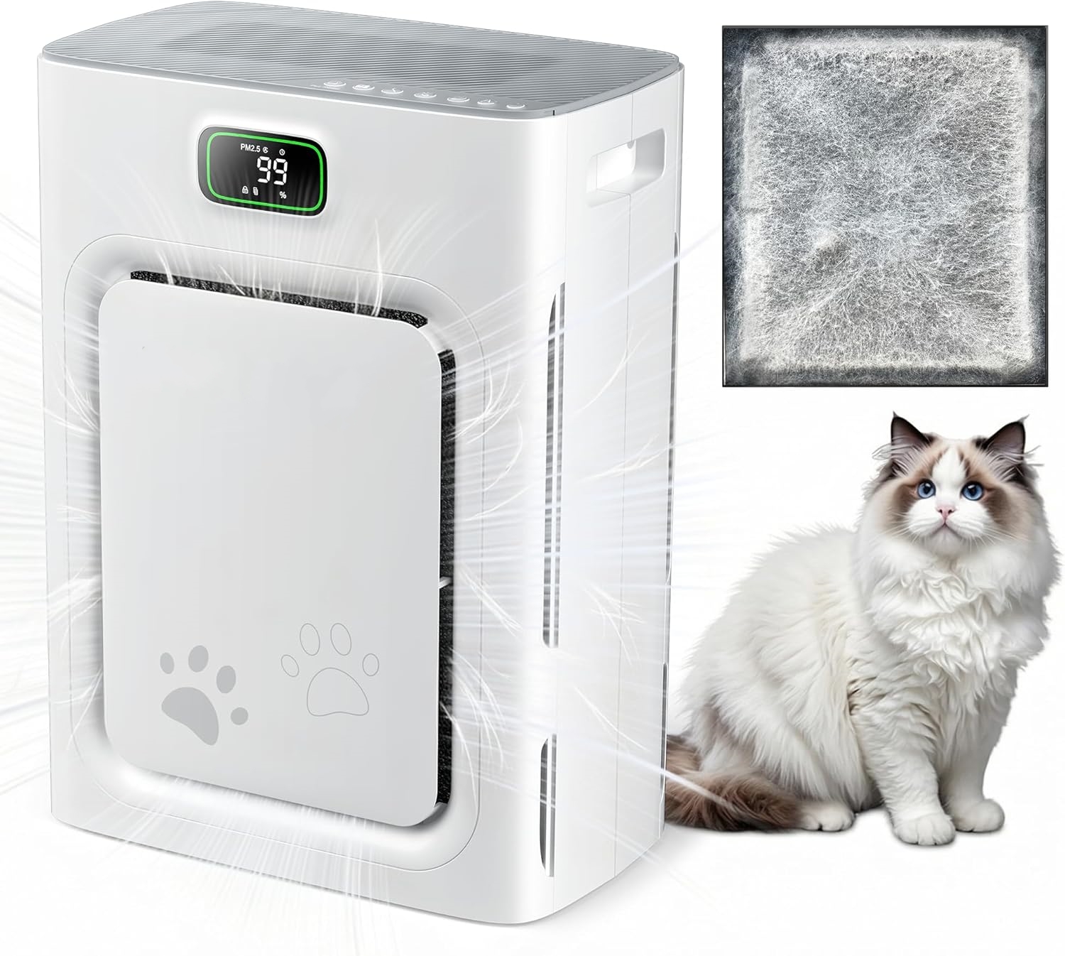 ✨Buy 1 Get 1 Free🎁Pet Air Purifier for Home Large Room 2500 sq ft