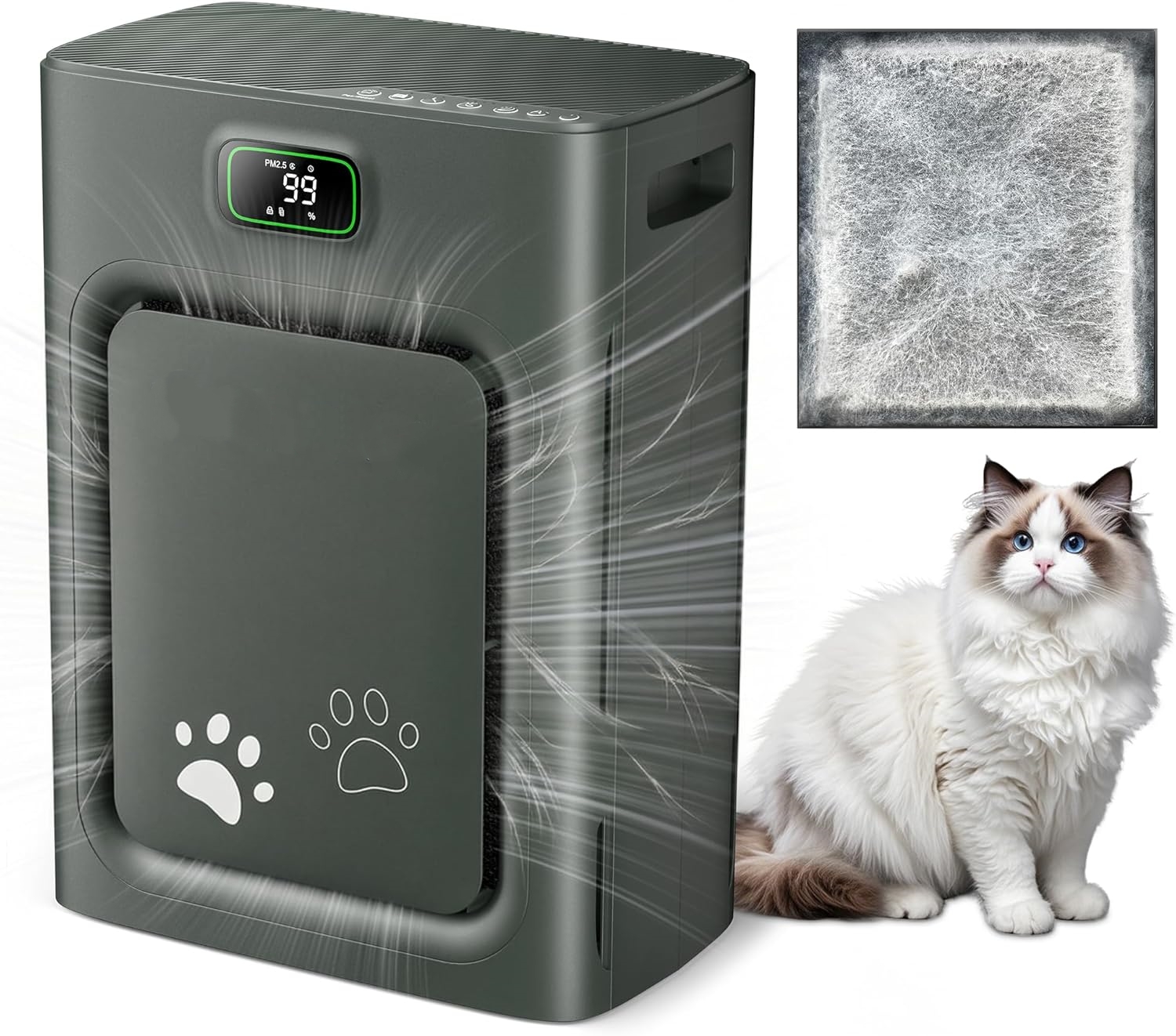✨Buy 1 Get 1 Free🎁Pet Air Purifier for Home Large Room 2500 sq ft