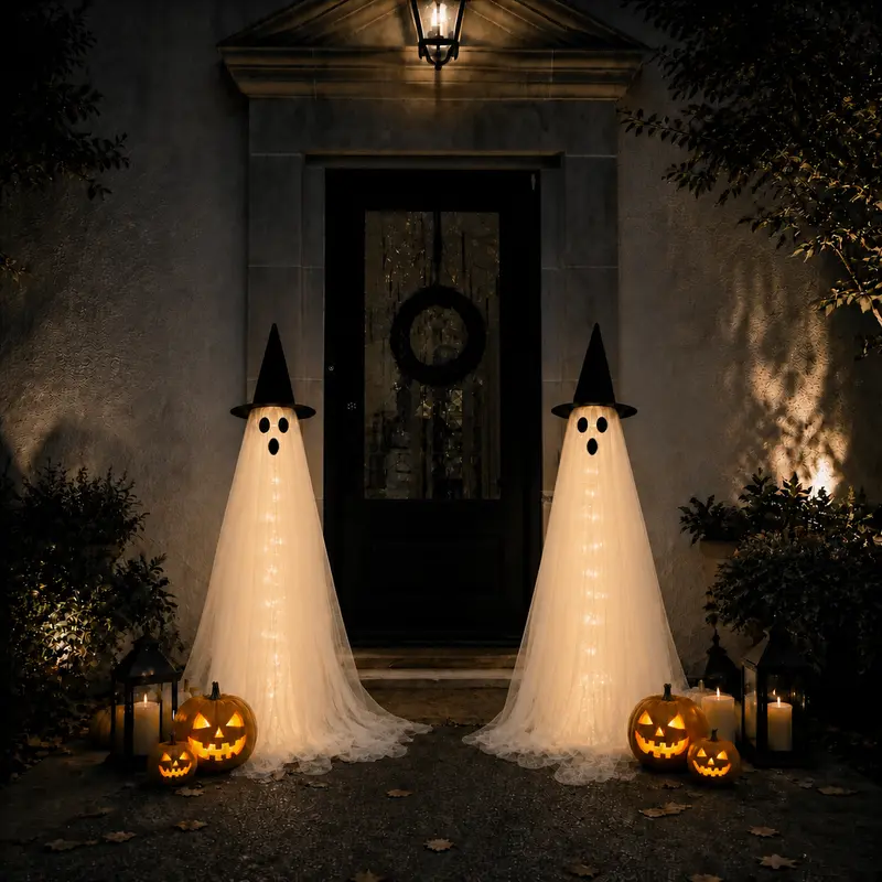 Halloween Ghost Decorations, 2-Pack Outdoor/Indoor