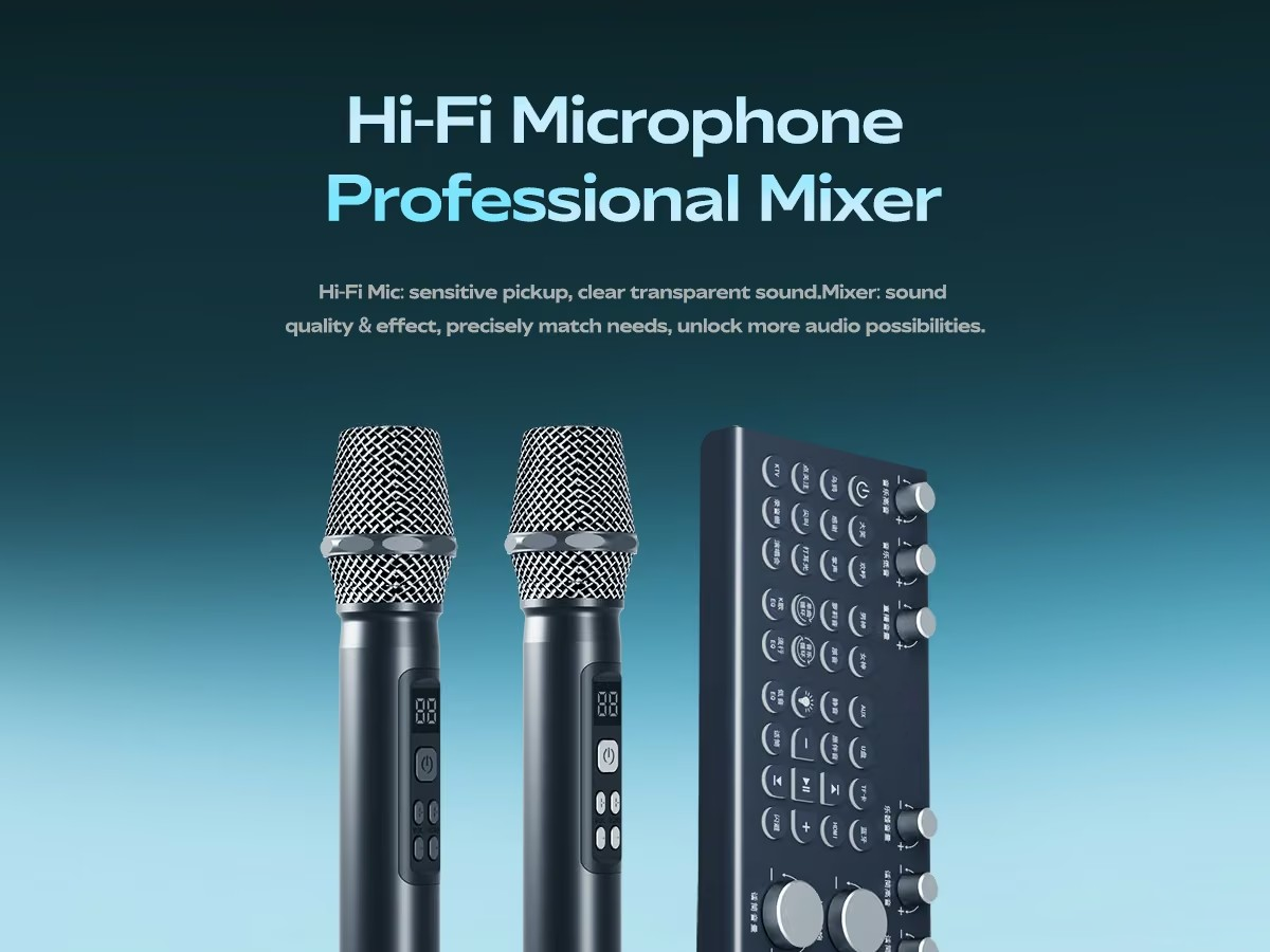 Two wireless microphones included with Sonic Boom Ultra K