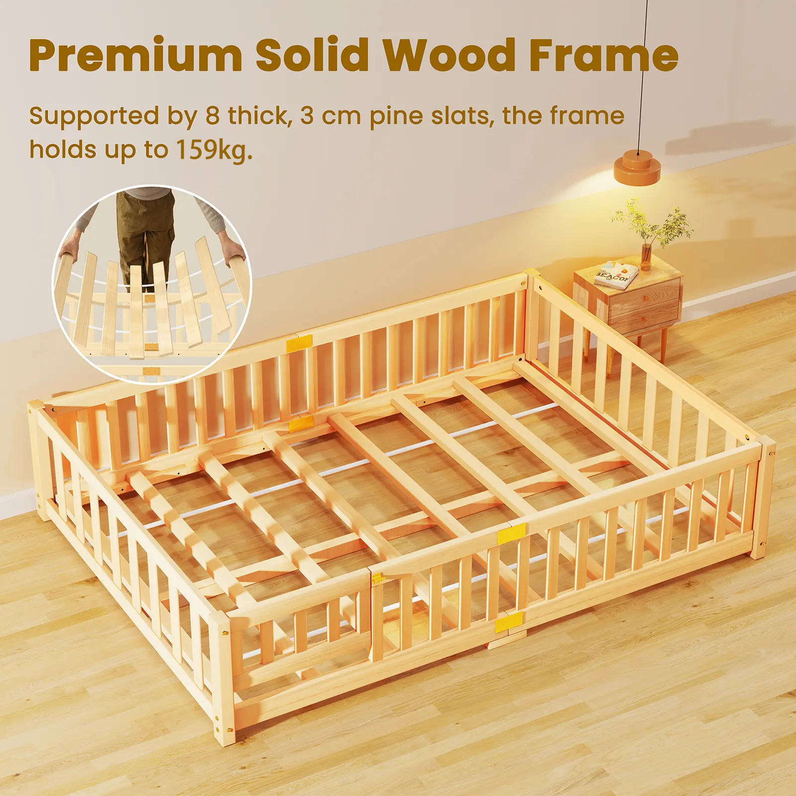 Twin/Full Size Modern MontessoriBed for Toddlers