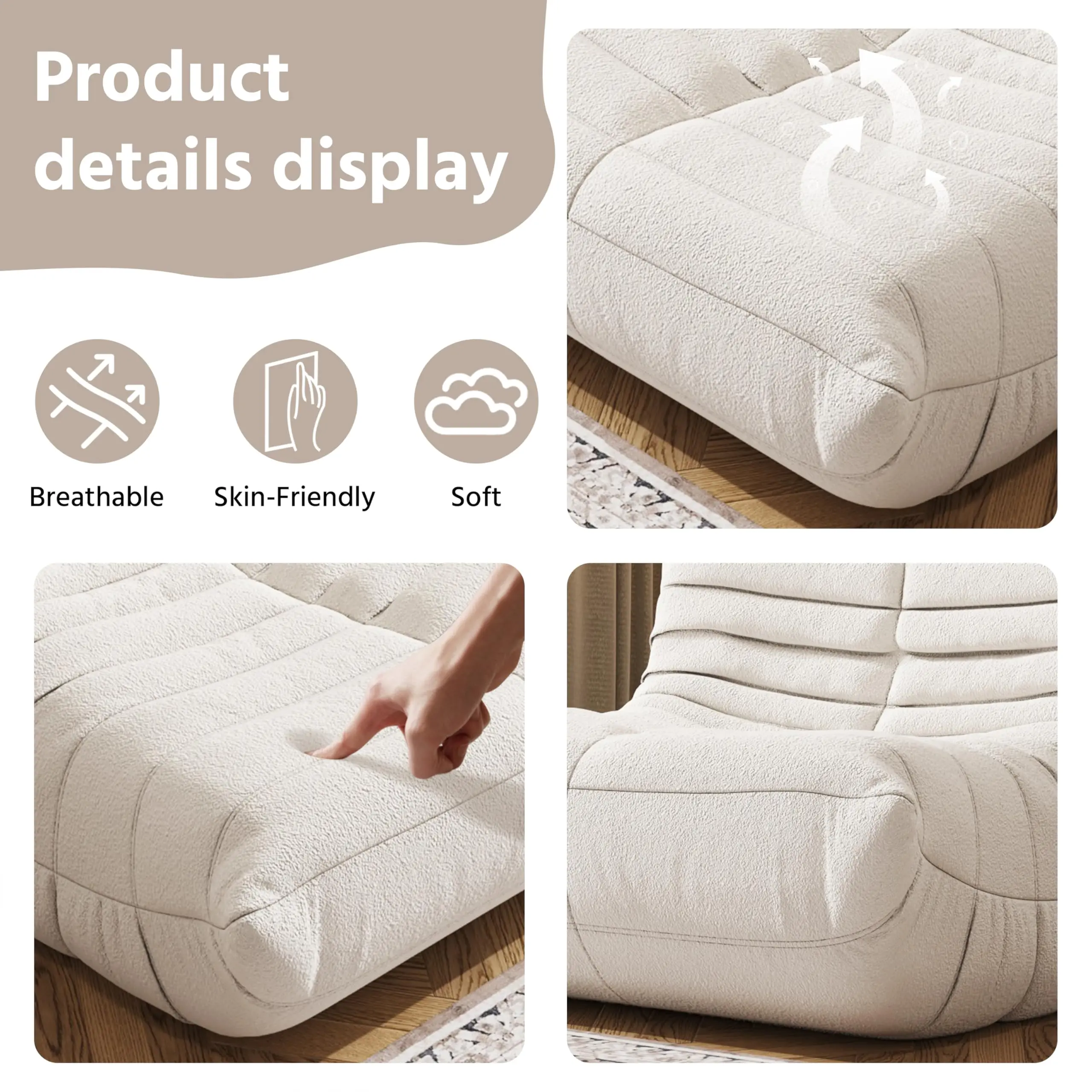 Togo Style Beanbag Lounge Chair Couch