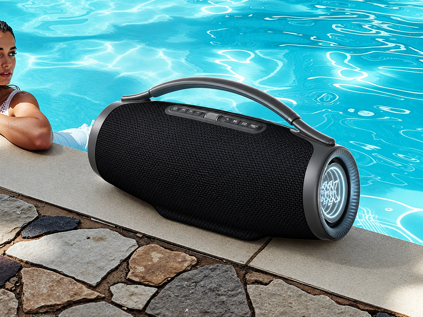 Sonic Boom Ultra K water-resistant design in an outdoor setting