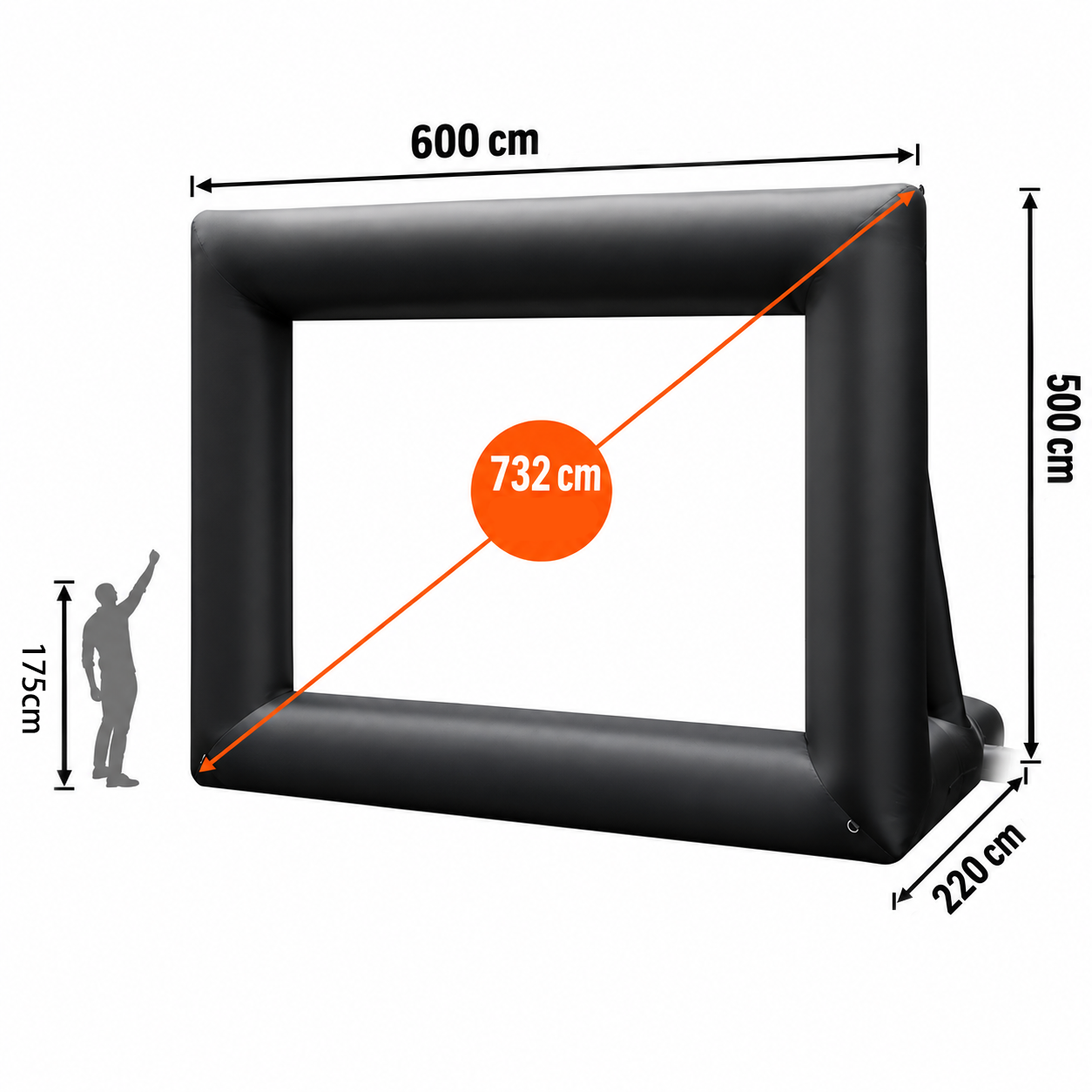 🎁 Exclusive Gift: ADMQX Inflatable MovieScreen 24FT Inflatable Projector Screen foroutside