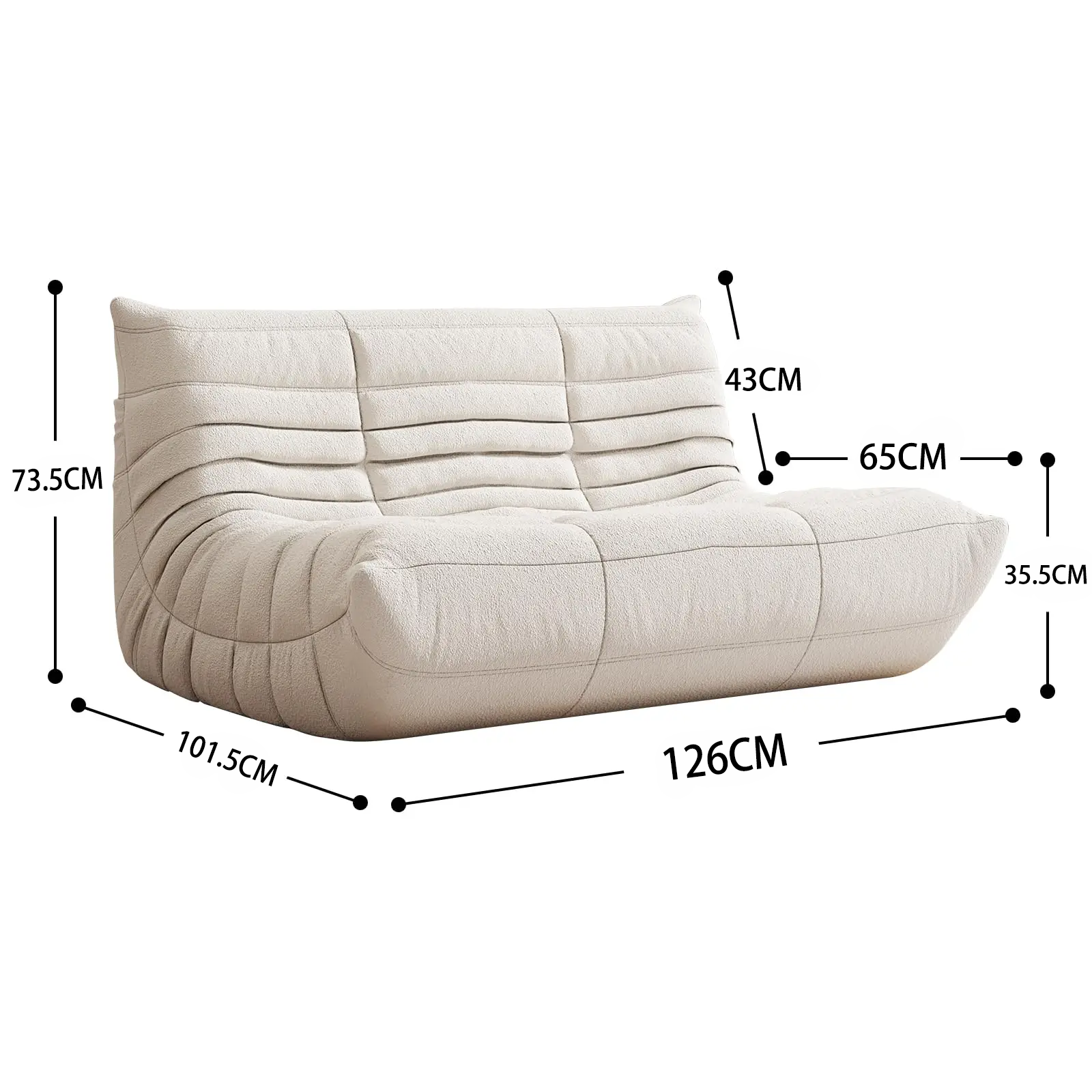 Togo Style Beanbag Lounge Chair Couch