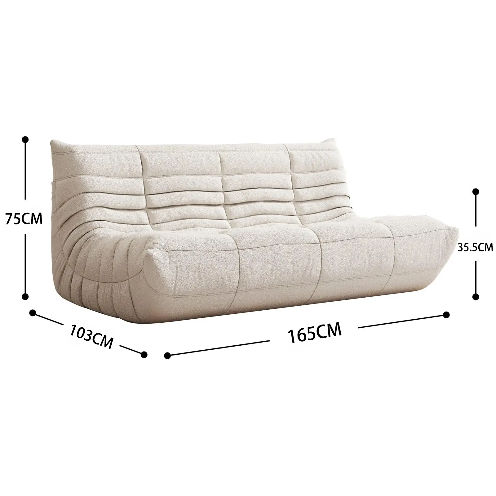 Togo Style Beanbag Lounge Chair Couch