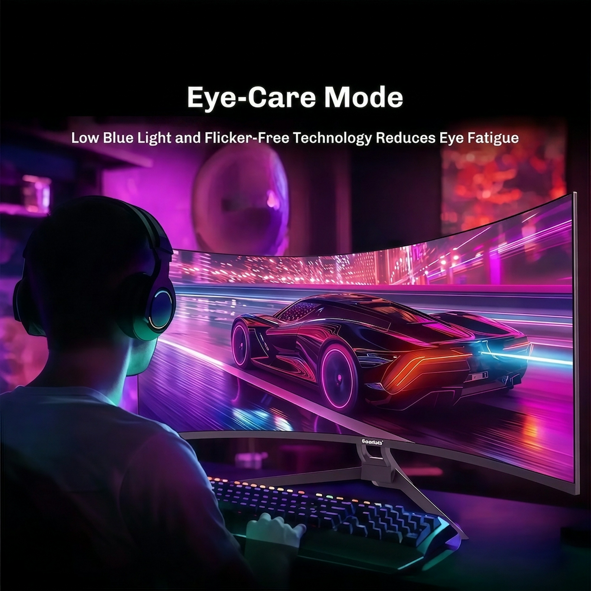 24/27/32/34 Zoll Curved Gaming Monitor 180Hz 1500/3000R WQHD (3440x1440) 4K mit Freesync, DisplayPort, HDMI, wandmontierbar