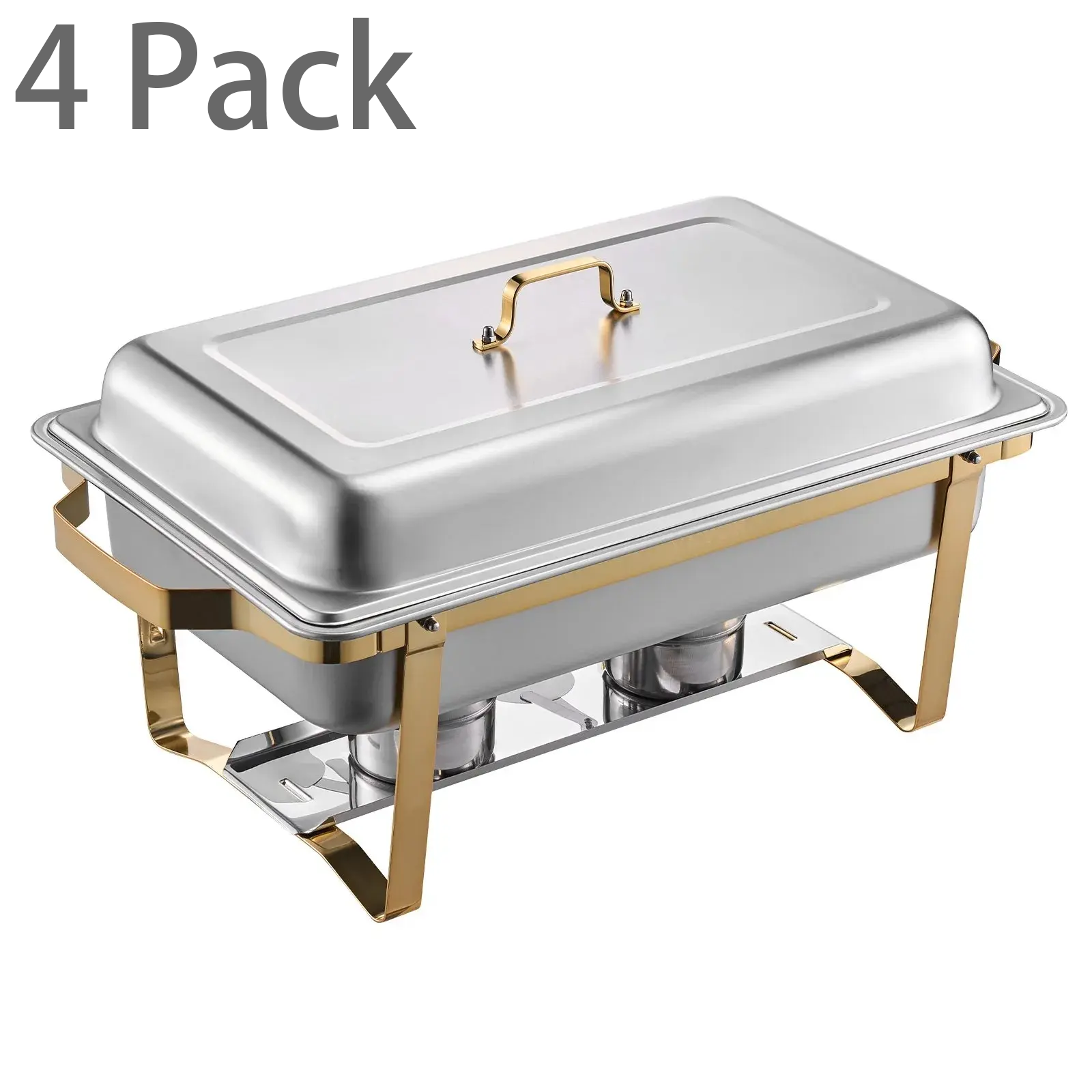 VEVOR 8 Qt Gold Chafing Dish Buffet Set - Stainless Steel
