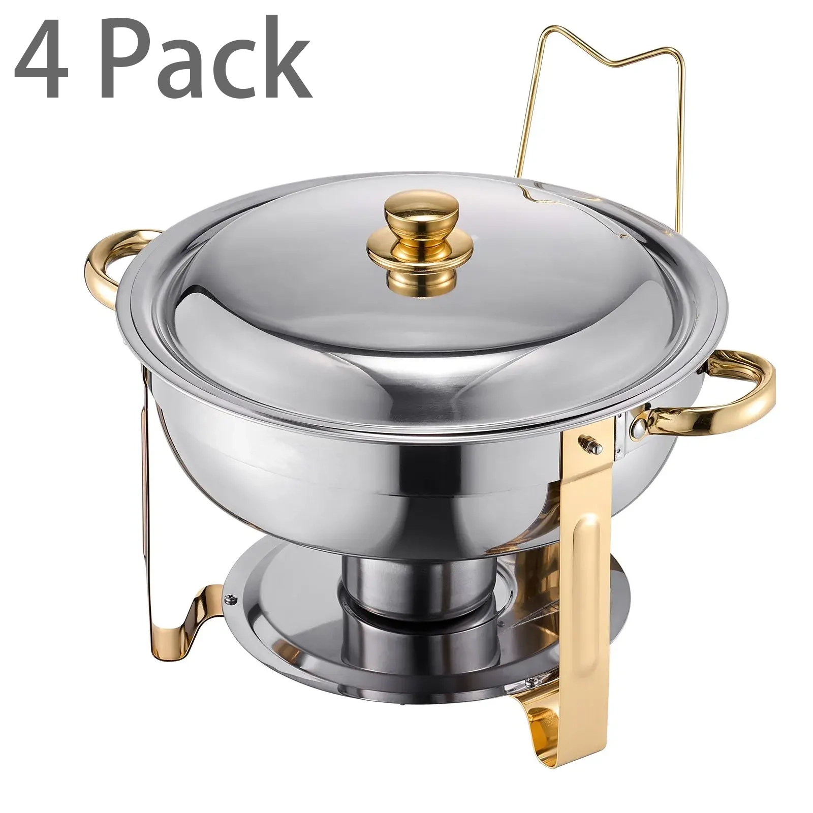VEVOR 8 Qt Gold Chafing Dish Buffet Set - Stainless Steel