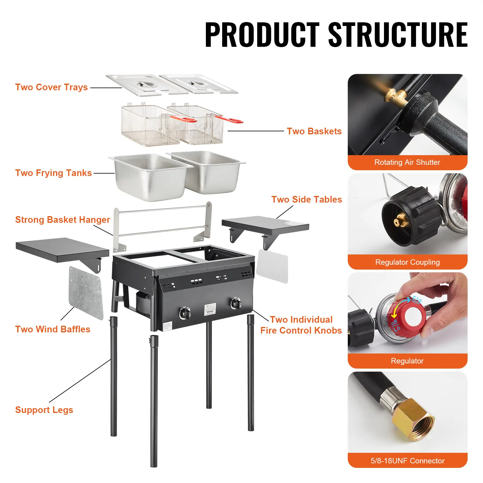 ADMQX Outdoor Propane Deep Fryer