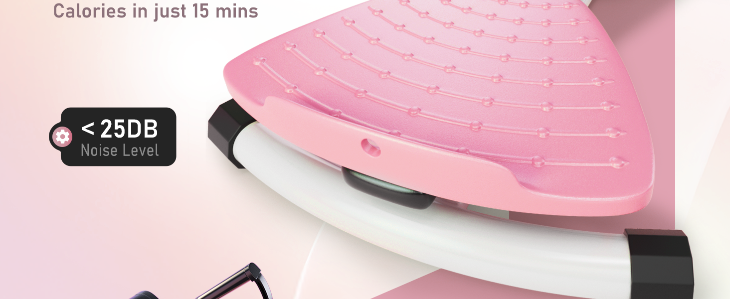 Smart digital counter on waist twister tracking time, reps and calories burned