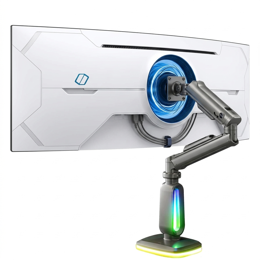 ADMQX Gaming : 4K Screen Monitor + Articulated Arm Complete Setup