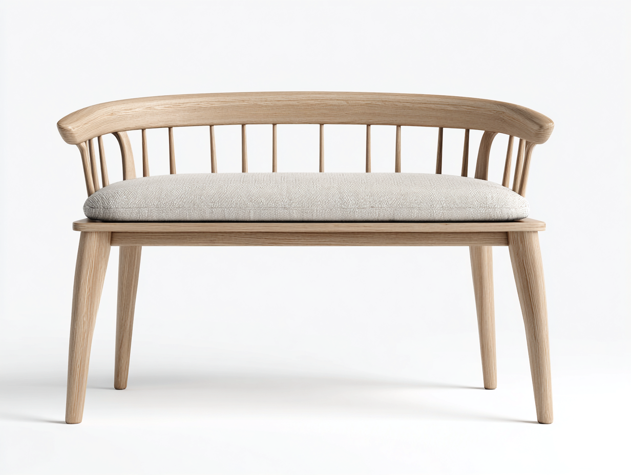 Gartenbank Holz mit Sitzkissen 135x54x82 cm - Natur - Modernes Design für Garten und Terrasse-Dengohub